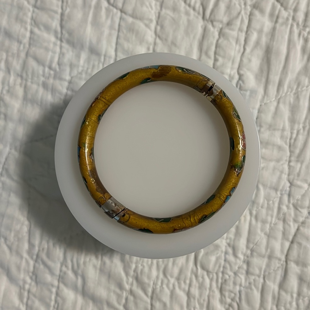 Cloisonné bangle bracelet